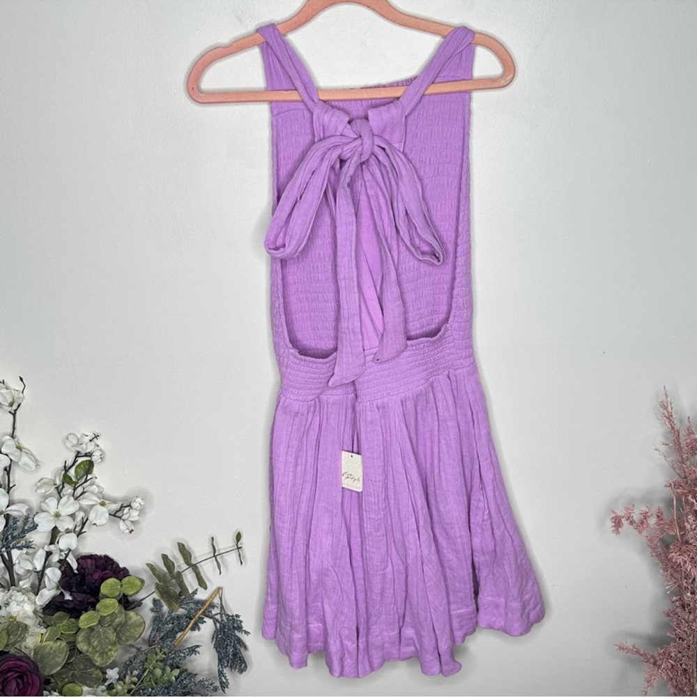 Free People Leonie Dress Lilac Purple Size Small 100% Cotton - Picture 6 of 8